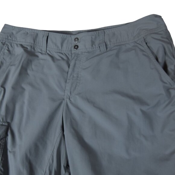 Columbia Gray Nylon Hiking Capri Pants Size 16 Gorpcore Cargo Packable Travel - Picture 3 of 10